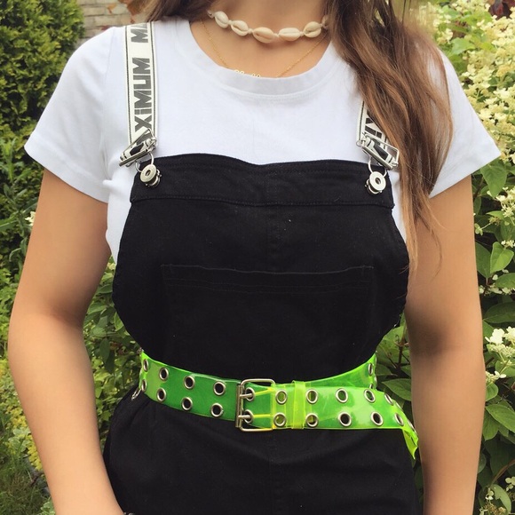 Neon Green Eyelet Belt - Picture 2 of 2